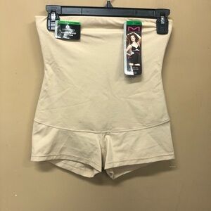 Maidenform  Women's Beige Shapewear Hi-Waist Boyshort Firm Size Large NWT